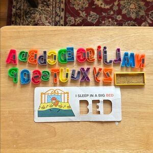 Vintage Fisher Price School Days Desk Lot of Magnetic Replacement Letters